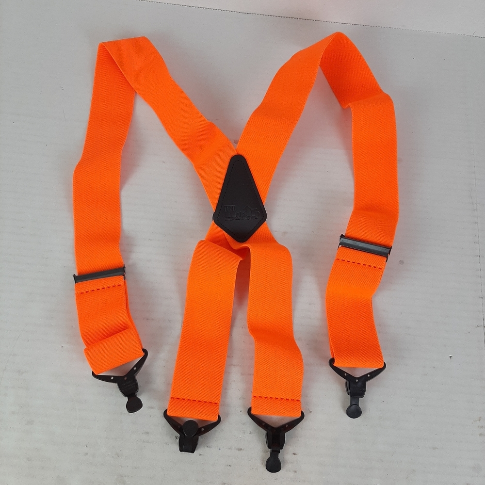 🔥Holdup 2" Wide Orange Outdoorsman Series with Patented "No-Slip" Metal Clips